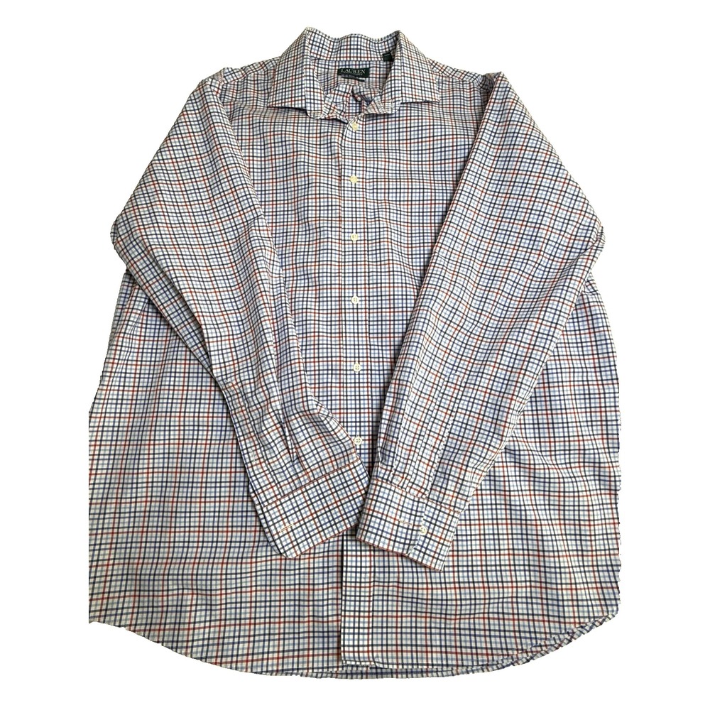Lauren Ralph Lauren Mens‎ button front Supima Cotton Tall Fit Size 18 36/37